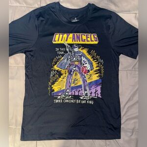 LeBron James Los Angeles Lakers NBA Black Short Sleeve T-Shirt “CITY OF ANGELS”